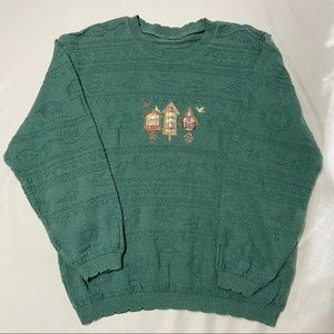 Vintage Birdhouse Grandma Sweater